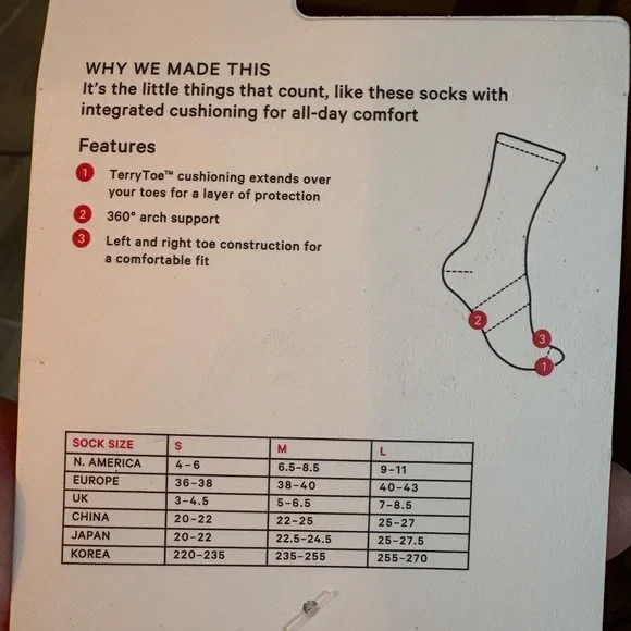 lululemon athletica White Crew Socks with Olive Stripe and Logo - Picture 3 of 3